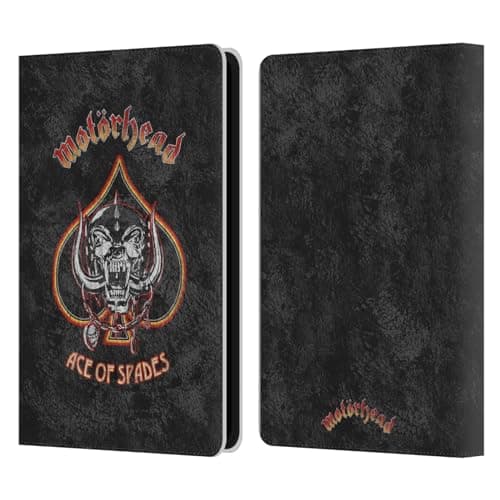 Head Case Designs Officially Licensed Motorhead Ace of Spades Vintage Key Art Leather Wallet Case Compatible with Kindle Paperwhite 5 (2021)