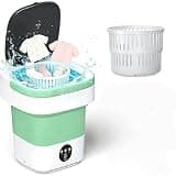 Portable Washing Machine 20L, Foldable Mini Washer with Spin Dryer, 3 Cleaning Modes for Baby Clothes, Underwear & Socks, Compact Laundry Machine