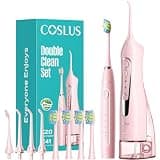 COSLUS C20C41 Water Flosser Electric Toothbrush Combo, 2-1 Oral Clean Kit