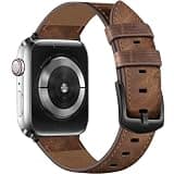 WestEagle Leather Band for Men Compatible with Apple Watch 49mm 46mm 45mm 44mm 42mm(S3/2/1) for Men Women, Genuine Leather Wristband Replacement for iWatch Ultra1/2/3 Series SE11/10/9/8/7/6/5/4/3/2/1