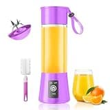 Personal Size Cordless Blender for Smoothies - Upgraded 13 Oz Mini Portable Blender USB Rechargeable with 380Ml BPA Free Juice Cup, Freshly Squeezed for Picnic Travel