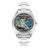 NTVOWPZO Three-Hand Analog Stainless Steel Watches for Men Easy Reader