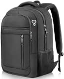 LifetimeWarranty Travel Backpack for Men, Lightweight 40L Business Laptop Backpack with 17.3 Inch Laptop Compartment, Daypack for Flight, Durable Water Resistant Bookbag, Hiking, Work Backpack, Black