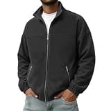 Winter Jackets for Men Full Zip Up Stand Neck Stylish Suede Jacket