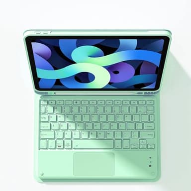 JZCZMCE Keyboard Case for iPad 12th(A18)/11th(A16)/10th Generation 10.9 inch (2026/2025/2022), Magnetic Detachable Wireless Bluetooth Keyboard[Built in Pencil Holder],Green