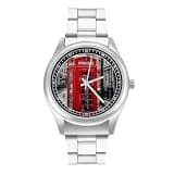 NTVOWPZO Three-Hand Analog Stainless Steel Watches for Men Easy Reader