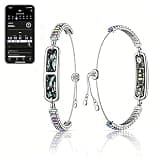Smart Bracelet for Women, Fitness Tracker & Activity Tracker Bracelet with 24/7 Heart Rate/SpO2/Sleep Monitor, Colored Diamond Accents, IP68 Waterproof, Lightweight for iOS Android (Black)
