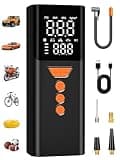 JivDaw Tire Inflator Portable Air Compressor, 150PSI Cordless Air Pump for Car Tires with Auto Shut-Off, Portable Tire Pump for Car, Bike, Motorcycle and Balls