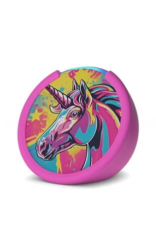 Amazon Echo Pop Kids (newest model), Designed for kids, Designed for Alexa+, parental controls, Includes 6 months of Amazon Kids+, Unicorn