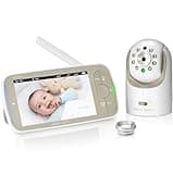 Infant Optics DXR-8 PRO - Patented Active Noise Reduction (ANR), 5” HD Video Baby Monitor with 1 Camera, No WiFi, Hack-Proof,Pan Tilt Zoom, Interchangeable Lens