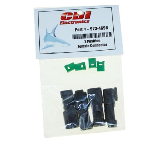 Rareelectrical Sealed 2-Pin Deutsch Dt Receptacle Connector With Locking Wedge 4-Pack Compatible With Johnson Evinrude Outboard Motor 9.8-200 Hp All Engine Types 1996-2017 E-Tec Replaces 514696 514697