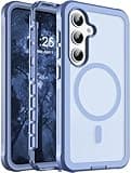 jaroco Magnetic for Samsung Galaxy S25 Case case, [Compatible with MagSafe][Military Grade Drop Protection][Heavy Duty Protection][Non-Slip][Shockproof] 2-Layer Bumper Phone Case 6.2"-Blue Purple