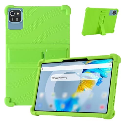 for HNVHNV K10 Tablet Case 10.1Inch, Shockproof Four Corner Airbag Protection,Soft Silicone Edge Cover with Built-in Stand,Heavy Duty Protective Sleeve for HNVHNV K10,Green