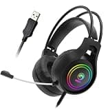 MARVO H8921 Gaming Headset with Mic, Wired Headphones Over Ear, USB Headset with Surround Sound, Noise Canceling Gaming Headphones for PC, PS4/PS5