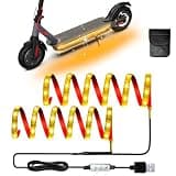 Keiurot Led Lights for Scooter Lights for Night Riding, LED Strip Light Yellow/Amber 5v Flashing Mode for Skateboard Lights Electric Scooter Accessories 2 in 1