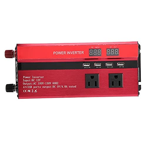 【𝐂𝐡𝐫𝐢𝐬𝐭𝐦𝐚𝐬 𝐃𝐞𝐚𝐥𝐬】Qinlorgo 3000W/4000W/5000W//10000W 12V/24V to 110V Car Solar Voltage Inverter High Power(4000W 12V 110V)