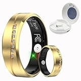 Smart Ring for Women Men Health Ring Fitness Ring Fitness Tracker Vibration Alert/AI Health/Sleep/Heart Rate/Sports/Pedometer/Calorie/for Android iOS Rosegold 8