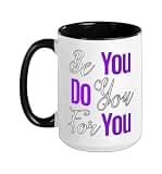Purple All-You Purple Graphic Ceramic Mug, Black/White, 15oz