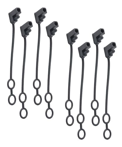 PAIYUE 2 Pin Plug,Car Accessories Universal Durable Waterproof Car Charger Plug Cover Cap,Automotive Replacement Accessories,Compatible with Most Standard Automotive SAE Extension Cords (Black-8 PCS)