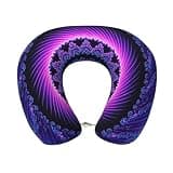 MZERSE Polyester Neck Flight Pillow Abstract Purple Tie Dye