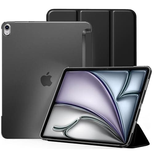 Mastten for iPad Air 13 Inch Case M4/M3/M2 (2026/2025/2024), Slim Stand Smart Cover with Translucent Hard Back for iPad Air 13 Case, Support Touch ID, Auto Wake/Sleep – Black