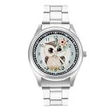 NTVOWPZO Three-Hand Analog Stainless Steel Watches for Men Easy Reader