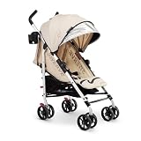 Baby Delight | Swerve Stroller | Lightweight | for Travel & Everyday | Multi-Position Recline | Compact Fold | Extra Storage | Tan
