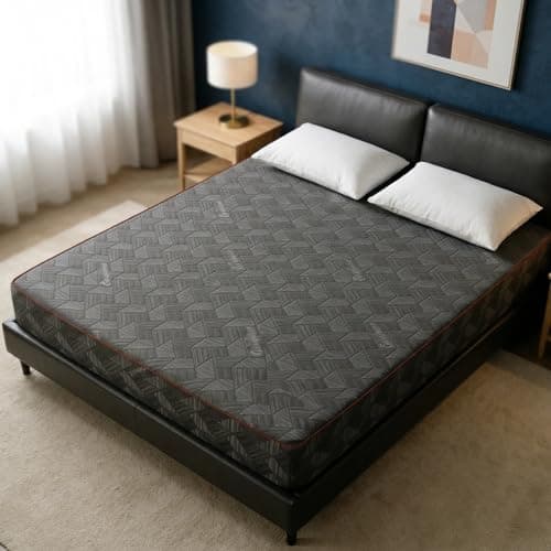 PlushNest 10 Inch Queen Size Mattress High Rebound Foam for Cloud-Like Comfort 4-Layer Sponge with 7-Zone Support Breathable & Sterilizing Eco-Friendly Material 80''L x 60''W Black