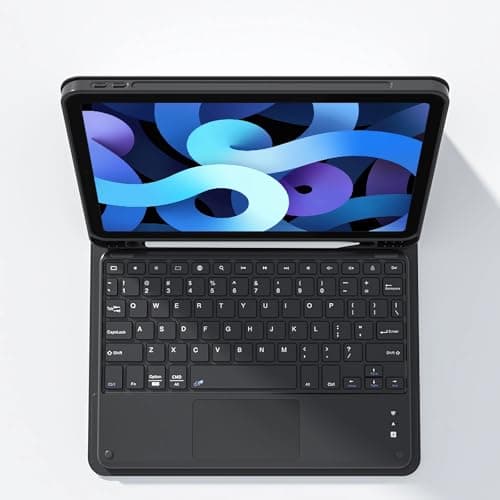 JZCZMCE Keyboard Case for iPad 12th(A18)/11th(A16)/10th Generation 10.9 inch (2026/2025/2022), Magnetic Detachable Wireless Bluetooth Keyboard[Built in Pencil Holder],Black