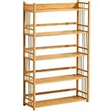 Vyntyra Book Shelf,Open Storage Shelf,Display Shelf,Narrow Bookcase for Small Space,for Living Room, Study, Office(Natural Wood Color,5-55)