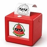 Trunera Stickerbox AI Sticker Printer with 2.4-Inch Display, Standalone Inkless Thermal Printer for Kids, Mini Sticker Maker for Coloring Pages, DIY Doodles, Study Notes & Journaling (Red)