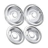 COZZIVITA 316048413 and 316048414 Stove Burner Drip Pans for Electric Stove Top - Perfectly Fit Frigidaire Kenmore Electric Range -Thickening to Prevent Bending and Rust - Include 2 x 6 in, 2 x 8 in
