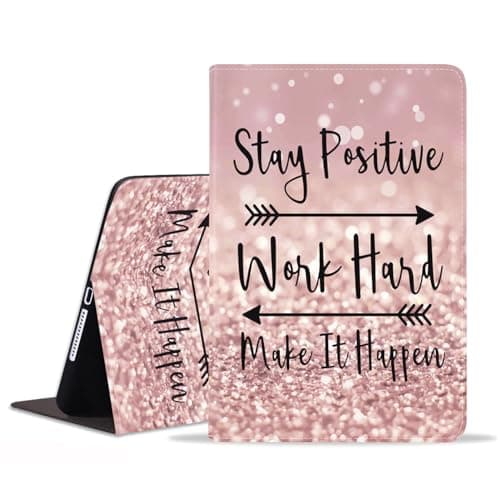 Case for iPad Pro 11 Inch M4 (2024, 5th Generation) - Stay Positive Work Hard and Make It Happen Inspirational Quote Slim Lightweight PU Leather Stand Cover with Auto Wake/Sleep for iPad Pro 11 2024