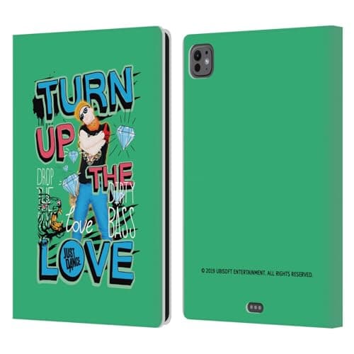 Head Case Designs Officially Licensed Just Dance Drop The Beat Artwork Compositions Leather Wallet Case Compatible with Apple iPad Pro 11 M4/M5 2024/2025