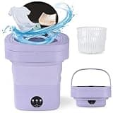 Portable Washing Machine with 10.5 L Capacity, Foldable Mini Washing Machine, Travel Washer for Socks, Underwear, and Small Clothes, Timing and Draining, Compact Design for Easy Home Storage