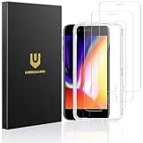UNBREAKcable Shatterproof Tempered Glass Screen Protector for iPhone SE 2022/SE 2020, iPhone 8/7 [3-Pack] [99.99% HD Clear] [Easy Installation Frame] [9H Hardness][Bubble Free] for Apple 4.7''