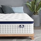 Crystli Hybrid Mattress 14 inch Queen,Medium Firm,Multiple Sizes Pocket Springs & Cotton Layers for Support, Motion Isolation,Edge Reinforcement,Fiberglass-Free & Odorless,130-Night Trial