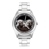 NTVOWPZO Three-Hand Analog Stainless Steel Watches for Men Easy Reader