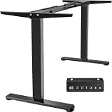 VIVO Heavy Duty Dual Motor Electric Sit Stand Desk Frame, 220 lbs Capacity up to 77" x 43" Tops, Memory Controller Height Adjustable Frame Only, Black, DESK-E-200B