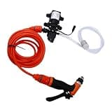 Akozon 12V Portable High Pressure Washer Pump Kit 100W Intelligent Car Washer with Auto Start Stop for Vehicle Cleaning and Gardening