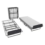 Giluta Folding Bed with Mattress - 78.74x35.43 Twin Size Frame - Portable Rollaway Guest Bed with 3.8-inch High Density Foam Mattress - Space-Saving Foldable Design for Easy Storage