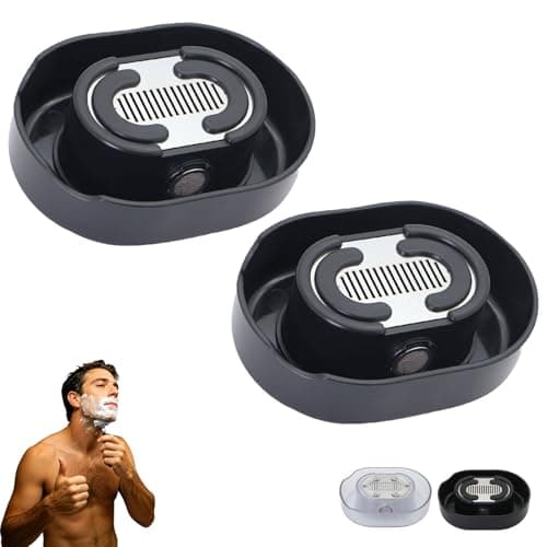 The Clean Shave Razor Rinser,Fits Most Manual Shavers, Fast Rinse, Keep Sink Clean and Clog-Free, Making Shaving Easier and Cleaner,Ultimate Razor Rinser for Men (Black, 2pcs)
