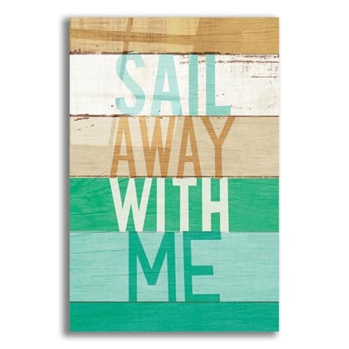 Epic Art 'Beachscape Inspiration 7 Green' by Michael Mullan Acrylic Glass Wall Art, 12" x 16"