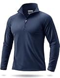 Boladeci Men's UPF 50+ Sun Shirts 1/4 Zip Long Sleeve SPF UV Protection Lightweight Quick Dry Quarter Zip Golf Shirts Navy