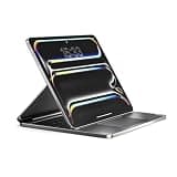 Brydge MAX 13.0 iPad Keyboard with Trackpad | Premium Aluminum Bluetooth Keyboard for iPad Pro 13" 270° Hinge | Backlit Keys | Magnetic SnapFit Carbon Silver