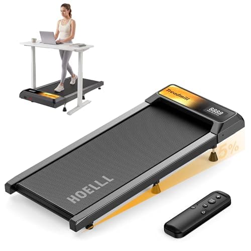 HOELLL Walking Treadmills Pad with 5% Incline, Caminadora Eléctrica para Casa, 2.5HP Quiet Under Desk Treadmills for Home Office, Portable Small Walking Jogging Machine with APP, 265 LBS