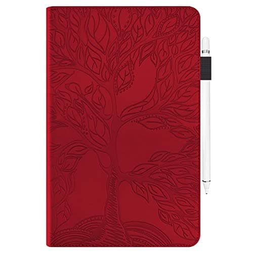 RRXYHK for Fire Max 11" 2023 PU Leather Case Flip Wallet Protective Cover Tree of Life Tablet Case Card Slot Tablet PC Cover(Vermelho)