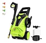 Electric Pressure Washer, 2.0 GPM High Power Washer with Foam Cannon & 5 Quick-Connect Nozzles, Portable Cleaning Machine for Cars, Driveways, Patios, Fences and Decks