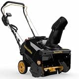 Poulan Pro Gas Snow Blower Single Stage 18 Inch with Electric Start, 190° Remote Chute Control, Lightweight, Compact