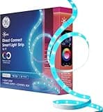 GE Cync Smart LED Strip Light, Color Changing Room Decor LED Light Strip, Works with Alexa and Google Home, Matter Compatible, LED Lights for Bedroom, Millions of Colors and White Tones, 16 Feet